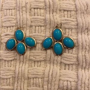 Blue statement earrings